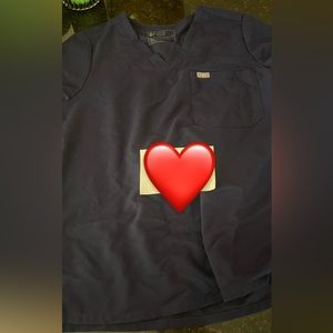 EUC FIGS Catarina Scrub Top Navy Size L